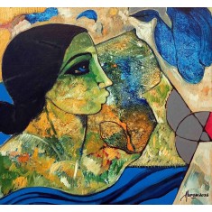 Abrar Ahmed, 18 x 18 Inch, Oil on Canvas, Figurative Painting, AC-AA-624
